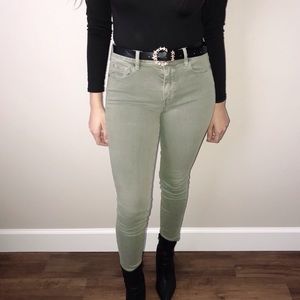 Light Olive / Artichoke High Rise Pants